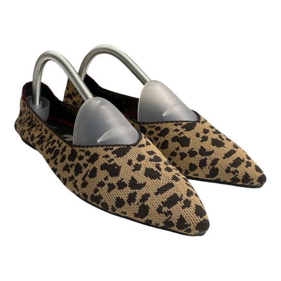 Seven7 animal print pointed toe women’s knit flats SZ 9 - Picture 6 of 8